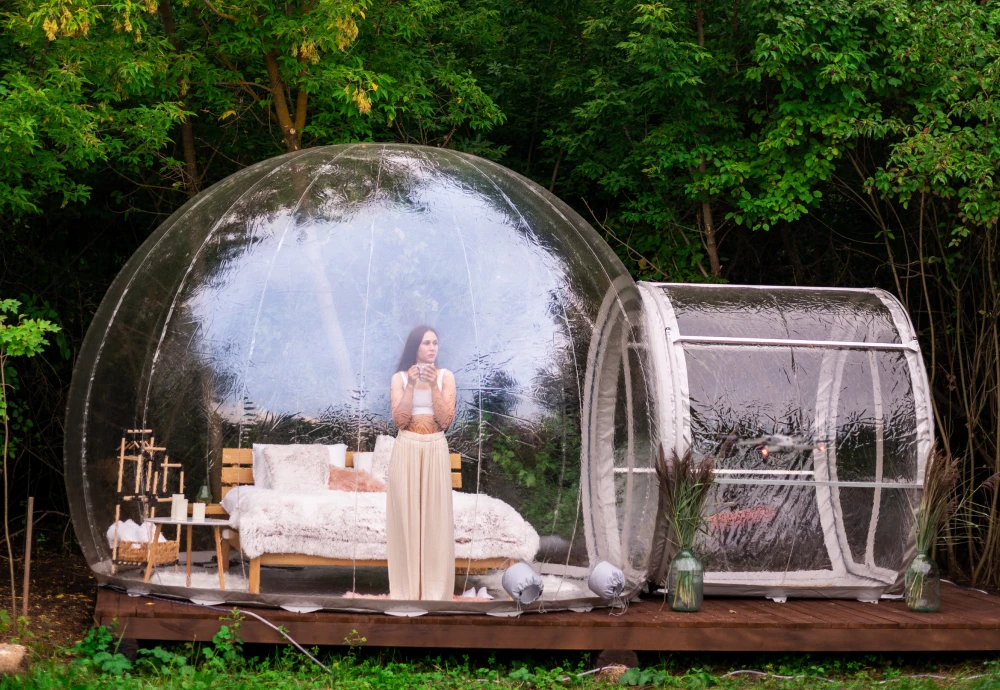 inflated bubble tent